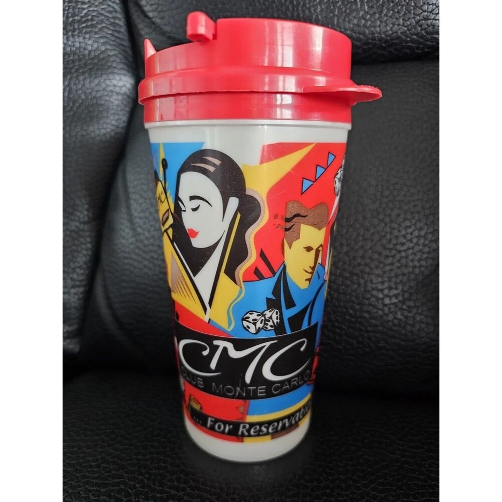 Club Monte Carlo Hotel Casino Las Vegas Travel Coffee Cup Mug Plastic Hot Cold